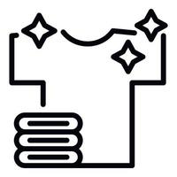 Clean clothes stack icon, outline style vector