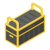 icono de caja de herramientas, estilo isométrico vector