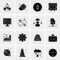 16 iconos de negocios universales vector ilustración de icono creativo para usar en proyectos relacionados con la web y dispositivos móviles