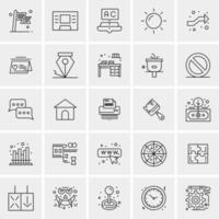 25 iconos de negocios universales vector ilustración de icono creativo para usar en proyectos relacionados con la web y dispositivos móviles