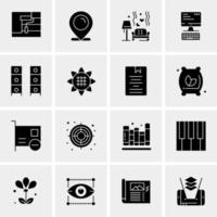 16 iconos universales de negocios vector ilustración de icono creativo para usar en proyectos relacionados con la web y dispositivos móviles