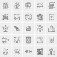 25 iconos de negocios universales vector ilustración de icono creativo para usar en proyectos relacionados con la web y dispositivos móviles