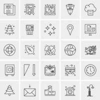 25 iconos de negocios universales vector ilustración de icono creativo para usar en proyectos relacionados con la web y dispositivos móviles