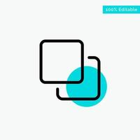 Four Media Quadruple Stack turquoise highlight circle point Vector icon