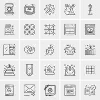 25 iconos de negocios universales vector ilustración de icono creativo para usar en proyectos relacionados con la web y dispositivos móviles