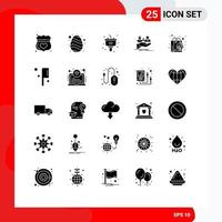 Universal Icon Symbols Group of 25 Modern Solid Glyphs of hand family spring health sink Editable Vector Design Elements