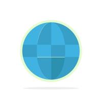 icono de color plano de fondo de círculo abstracto de seguridad de internet de globo terráqueo vector