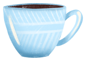 xícara de café azul clara isolada png