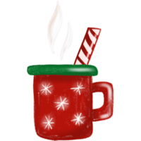 taza de cacao de navidad png