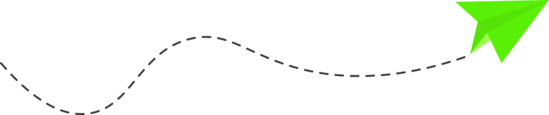 ruta de avión de papel de línea discontinua png