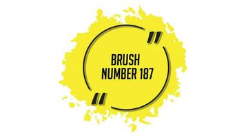 Yellow color brush vector grunge