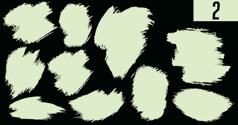 Ink brush stroke grunge texture background collection