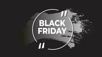 Abstract brush stroke black friday sale banner vector