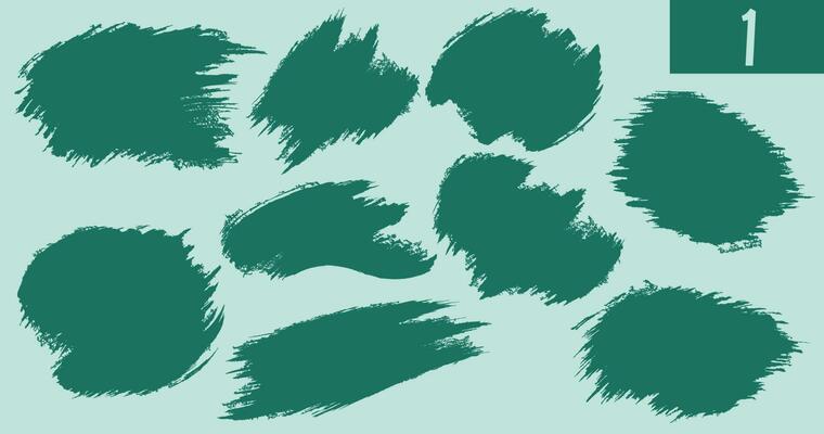 Grunge brush stroke template background set