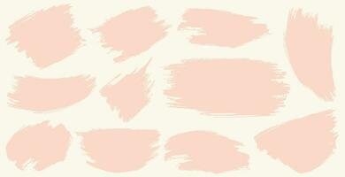 Wheat color brushstroke vector big set