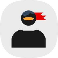 diseño de icono de vector ninja de usuario