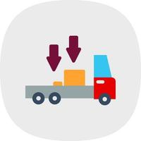 Truck Loading Vector Icon Design