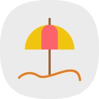 Umbrella Beach Vector Icon Design