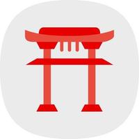 Torii Gate Vector Icon Design