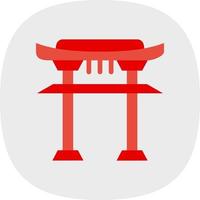 Torii Gate Vector Icon Design