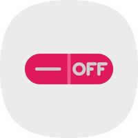 Toggle Off Vector Icon Design