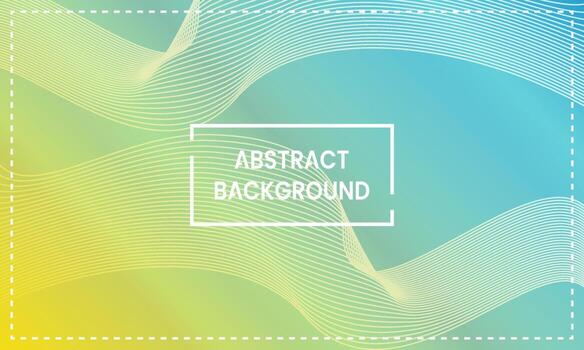 metallica blue and yellow shiny gradient abstract background with frame and wave line pattern. modern and colorful style. use for backdrop, wallpaper, homepage or banner vector