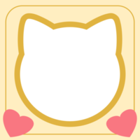 Social media frame border cute cat lovers png