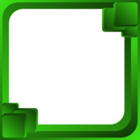 bordure de cadre de modèle de médias sociaux vert simple et tendance moderne png