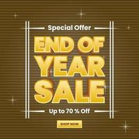 end of year sale promotion design. simple and modern concept vector