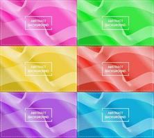 six sets of diagonal shiny abstract background with frame and wave line pattern. modern and colorful style. use for backdrop, wallpaper, homepage, cover, poster, banner or flyer vector