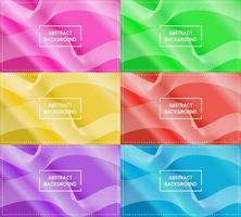 six sets of diagonal shiny abstract background with frame and wave line pattern. modern and colorful style. use for backdrop, wallpaper, homepage, cover, poster, banner or flyer vector