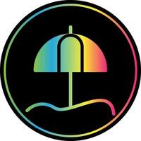 Umbrella Beach Vector Icon Design