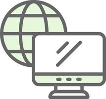 Remote Working Vector Icon Design