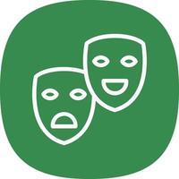 Theater Masks Vector Icon Design