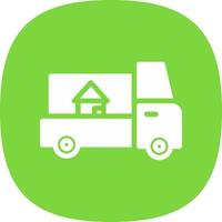 Truck Moving Vector Icon Design