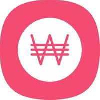 Won Sign Vector Icon Design