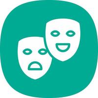 Theater Masks Vector Icon Design