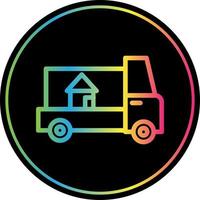 Truck Moving Vector Icon Design