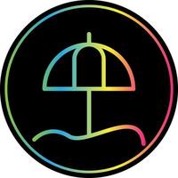 Umbrella Beach Vector Icon Design