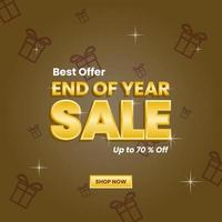 end of year design template. simple and modern concept. use for promotion, advert and ads vector