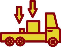 Truck Loading Vector Icon Design