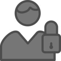 User Lock Vector Icon Design