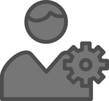 User Cog Vector Icon Design