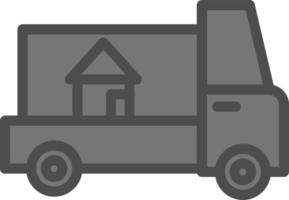 Truck Moving Vector Icon Design