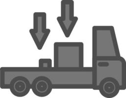 Truck Loading Vector Icon Design