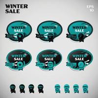 Basic Form of Circle Winter Sale vector