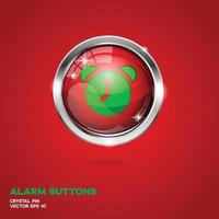 Alarm 3D Buttons Christmas Edition vector