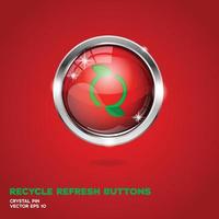 Recycle Refresh 3D Buttons Christmas Edition vector