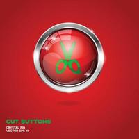 Cut 3D Buttons Christmas Edition vector