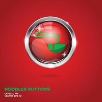 tallarines 3d botones navidad edicion vector